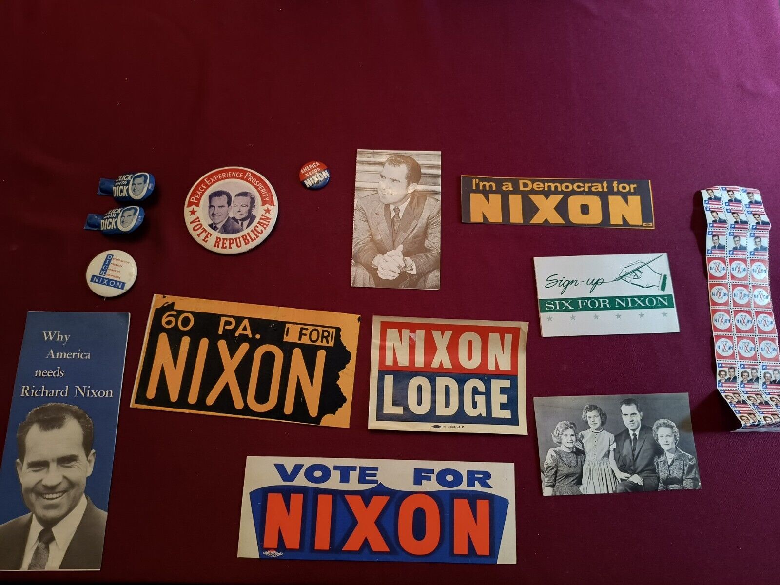 Original 1960 Richard Nixon Presidential Campaign Clicker, Button, Sticker, Etc.