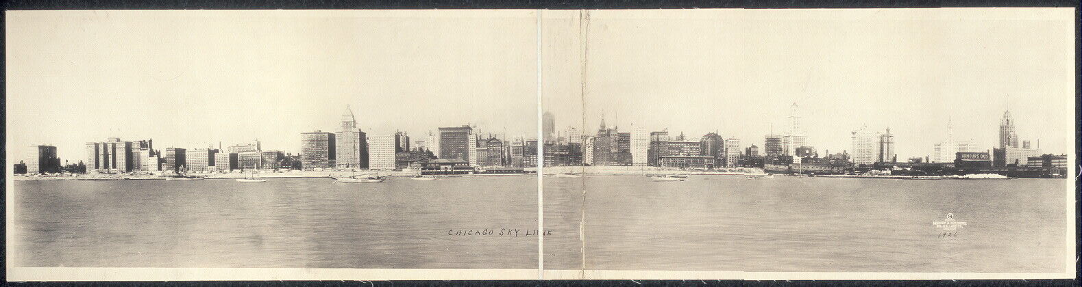 Photo:1926 Panoramic: Chicago sky line