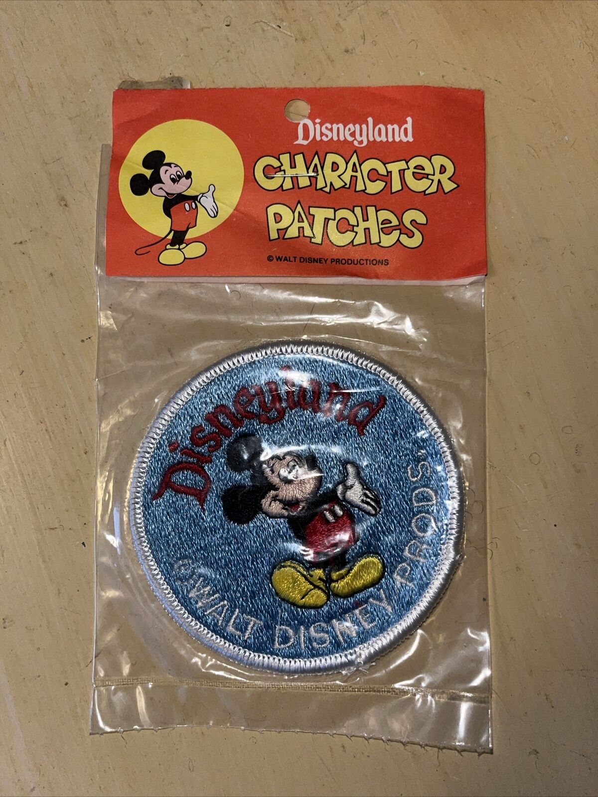 VINTAGE Disneyland Walt Disney Prods. Character Patches Blue Mickey Mouse 1970\'s