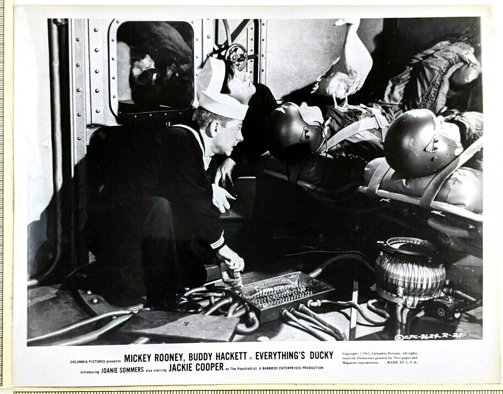 1961 Everything\'s Ducky Buddy Hackett Mickey Rooney Movie Press Photo Comedy Vtg