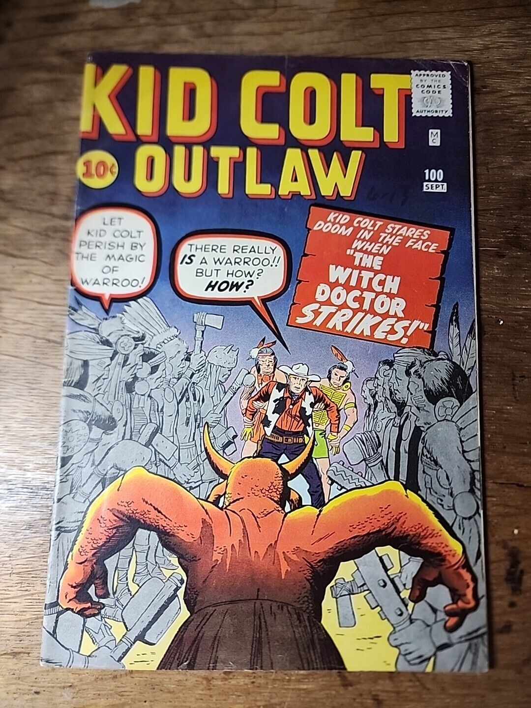Kid Colt Outlaw Issue 100 Sept. 1961 Kirby Cover Marvel Silver Age Cowboy Comic