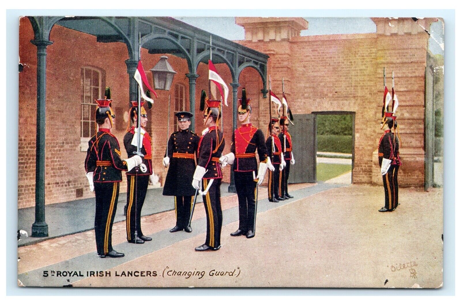 5th Royal Irish Lancers Changing Guard Tuck’s Tuck Postcard 9367 D7