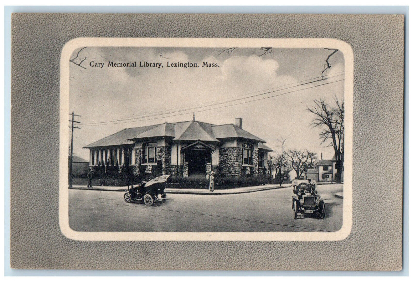 Cary Memorial Library Exterior Scene Lexington Massachusetts MA Vintage Postcard
