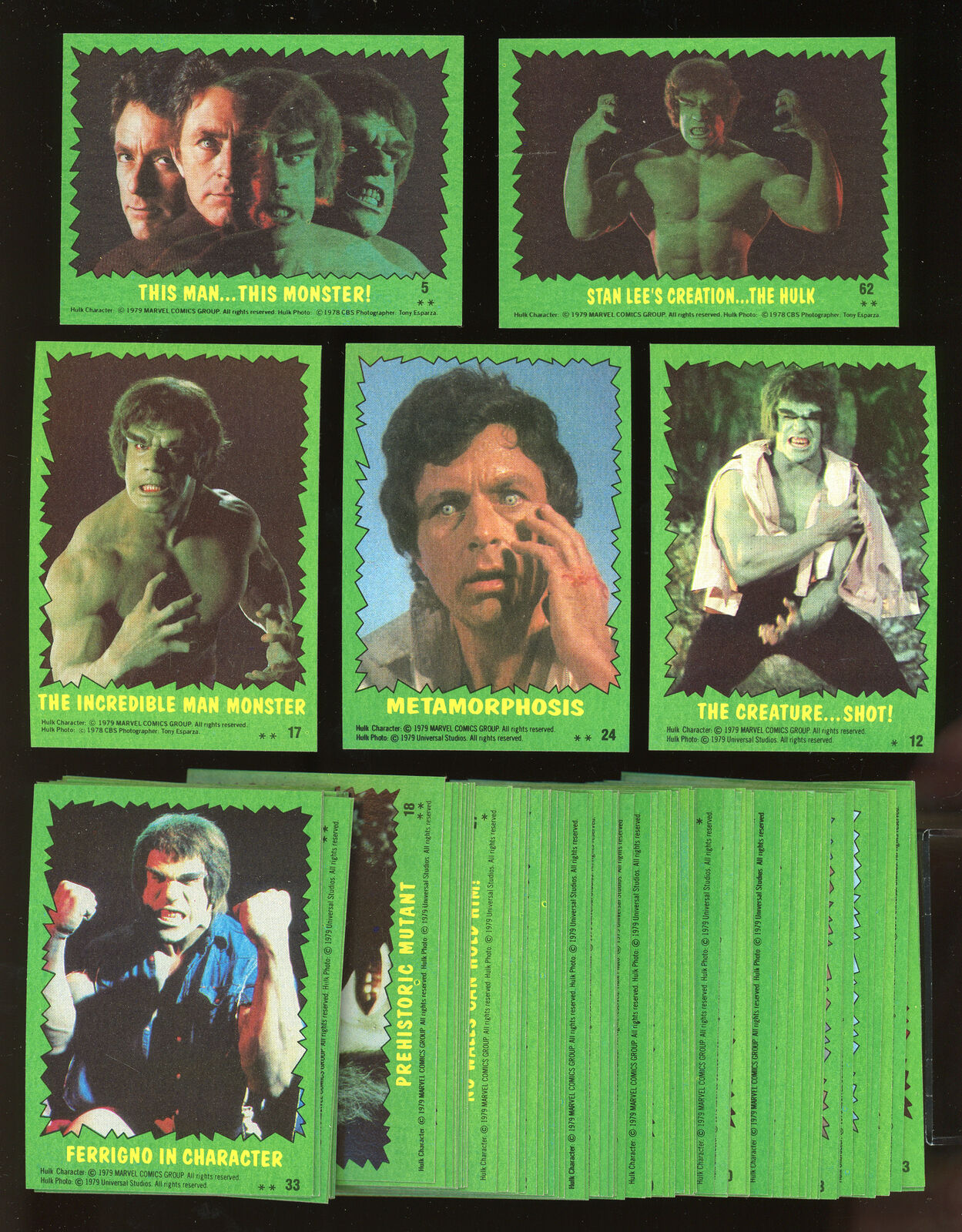 1979 Topps The Incredible HULK Complete 88 card set ~ NM-MT  ((BEAUTY)) Marvel