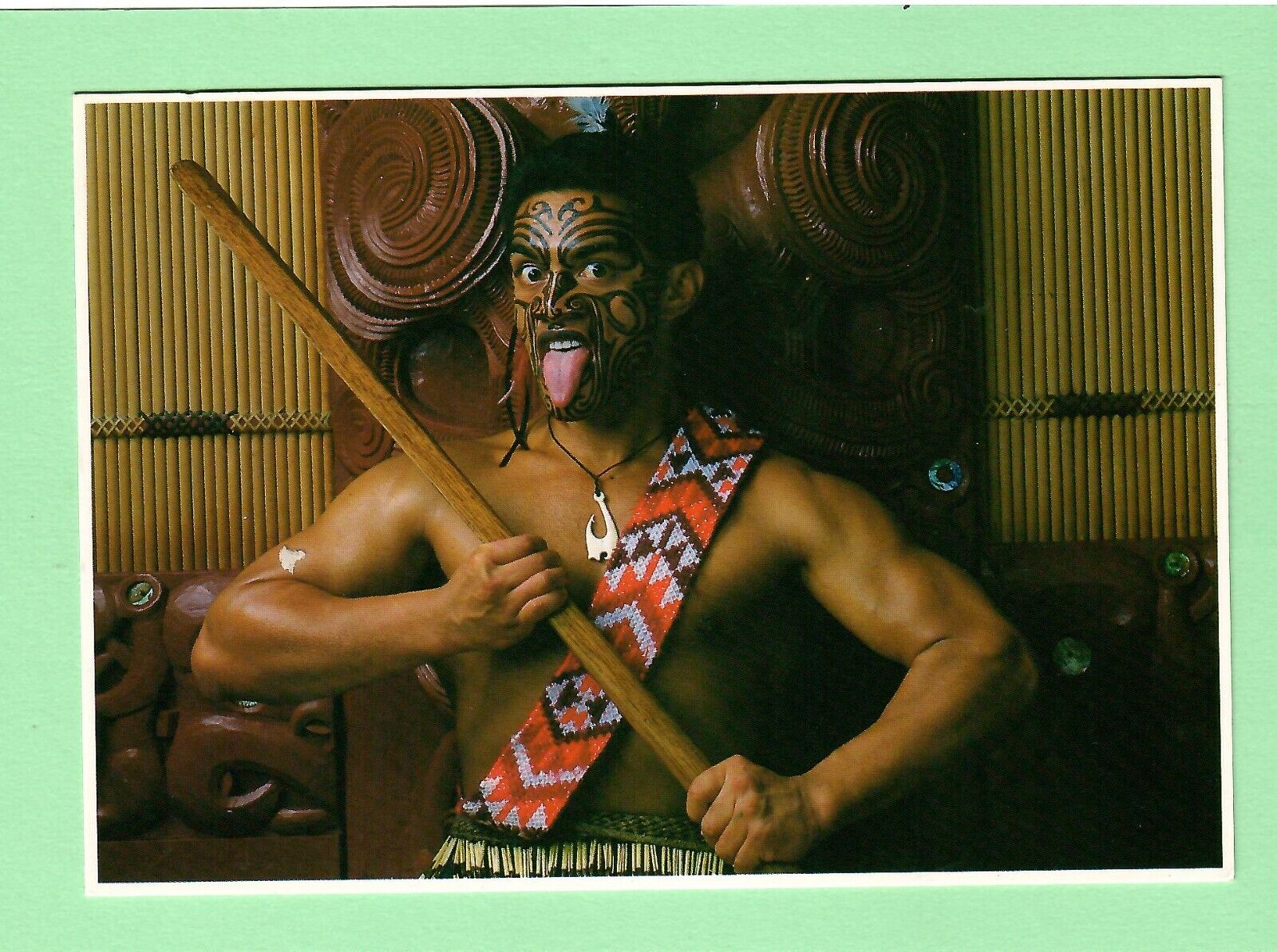 Hawaii - Maori Warrior - Polynesian Culture Center - Honolulu - Unposted PC