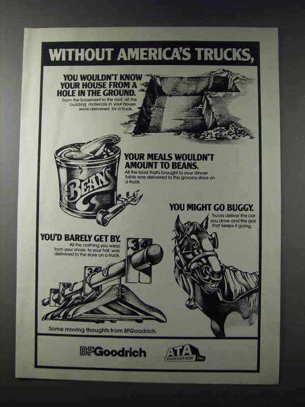 1981 BF Goodrich ATA Ad - Without America\'s Trucks