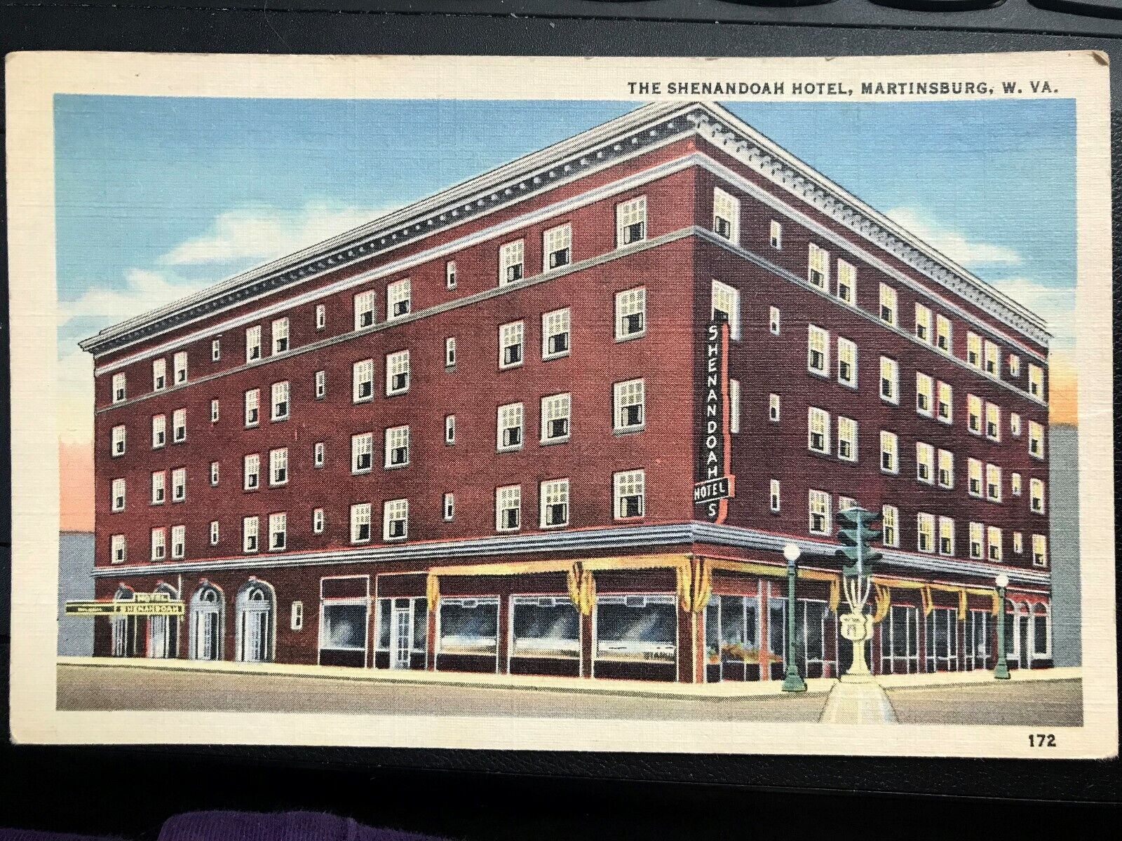 Vintage Postcard 1947 Shenandoah Hotel Martinsburg West Virginia