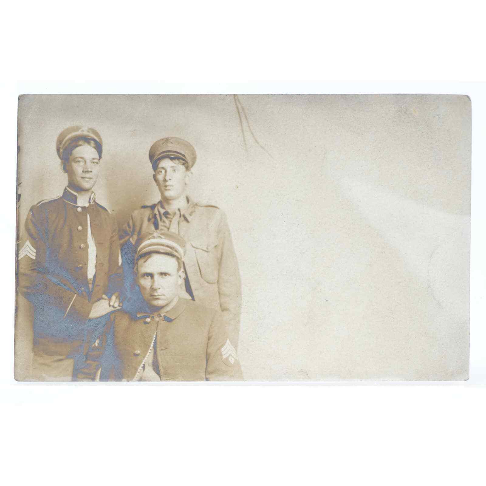 Infantry Sergeant Soldiers Pre World War I Real Photo Postcard RPPC
