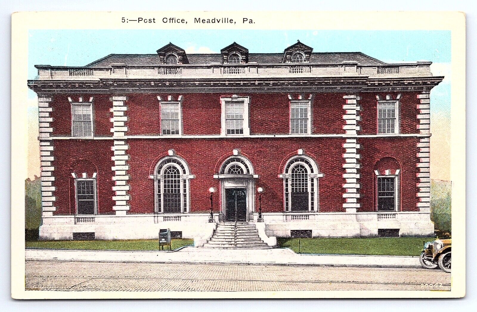 Postcard Meadville Pennsylvania Post Office PA