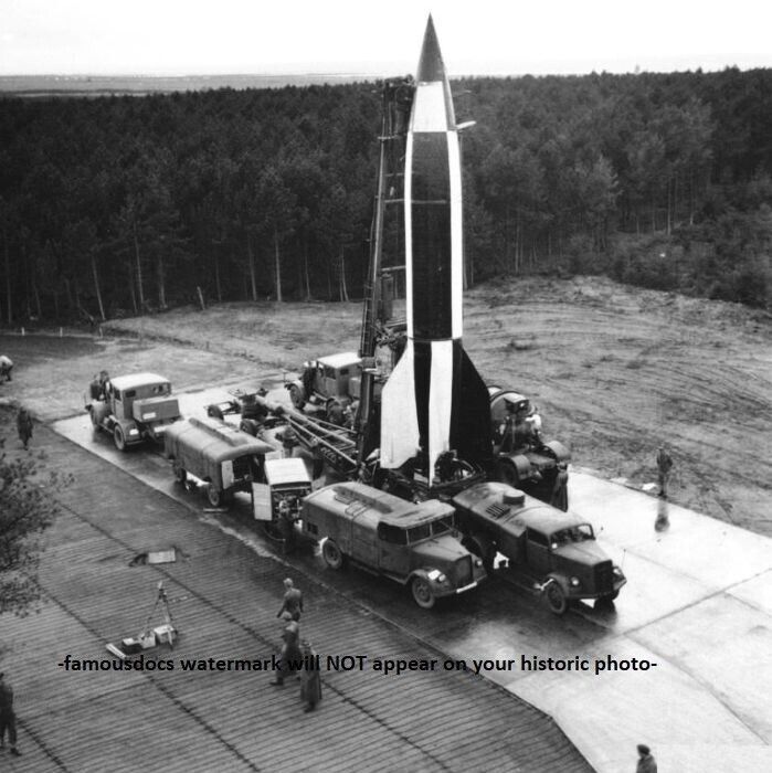 German V-2 Rocket PHOTO Missile Bomb WW2 World War Two V2 Operation Backfire