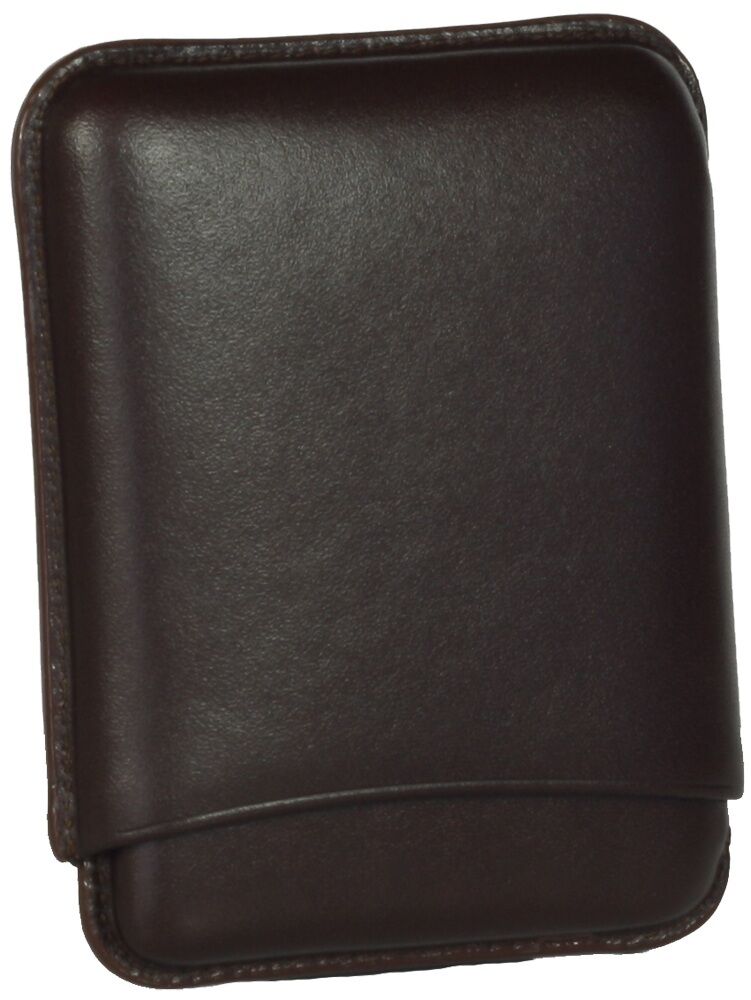 MARTIN WESS BROWN SMOOTH GOATSKIN / COWHIDE LEATHER CIGARILLO CIGAR CASE *NEW*