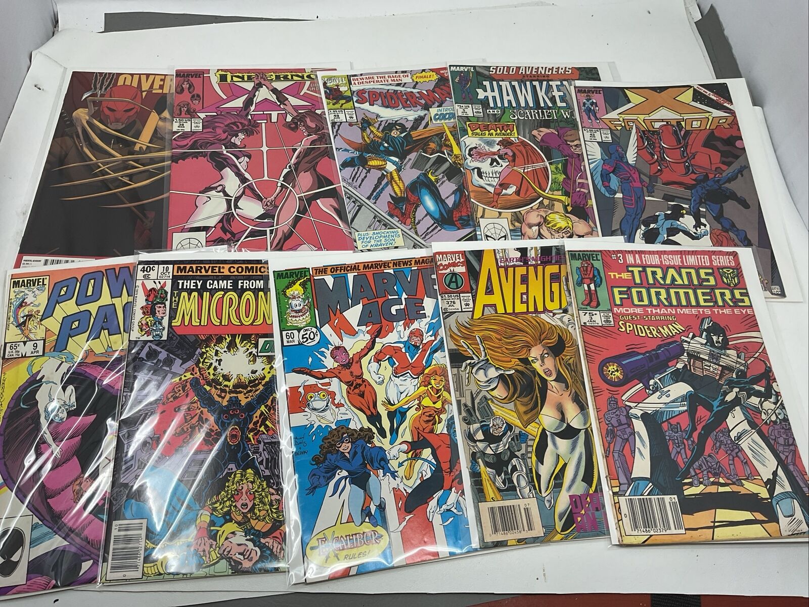 Marvel comics Books assorted a lot of 10 With Boards And Sleeves 