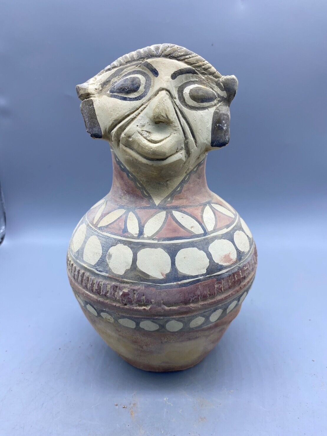 Very Authentic Beautiful Old Near Eastern Antiquities Clay Terracotta Vase