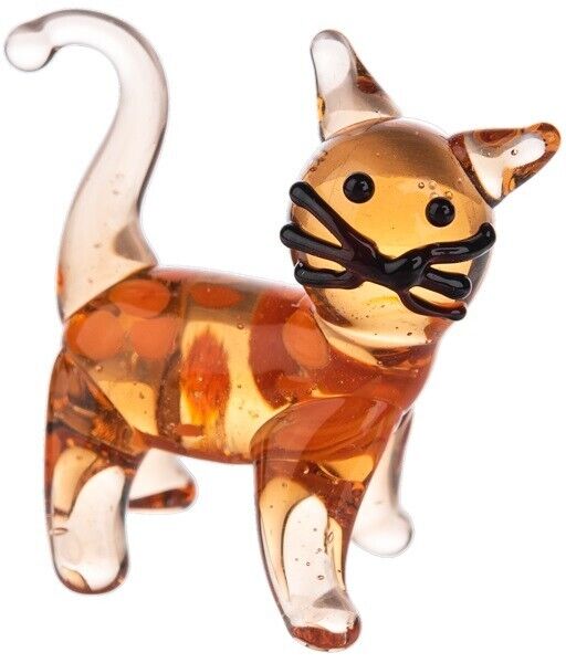 Ganz Miniature Glass Collectible Figurine ORANGE CAT 1\