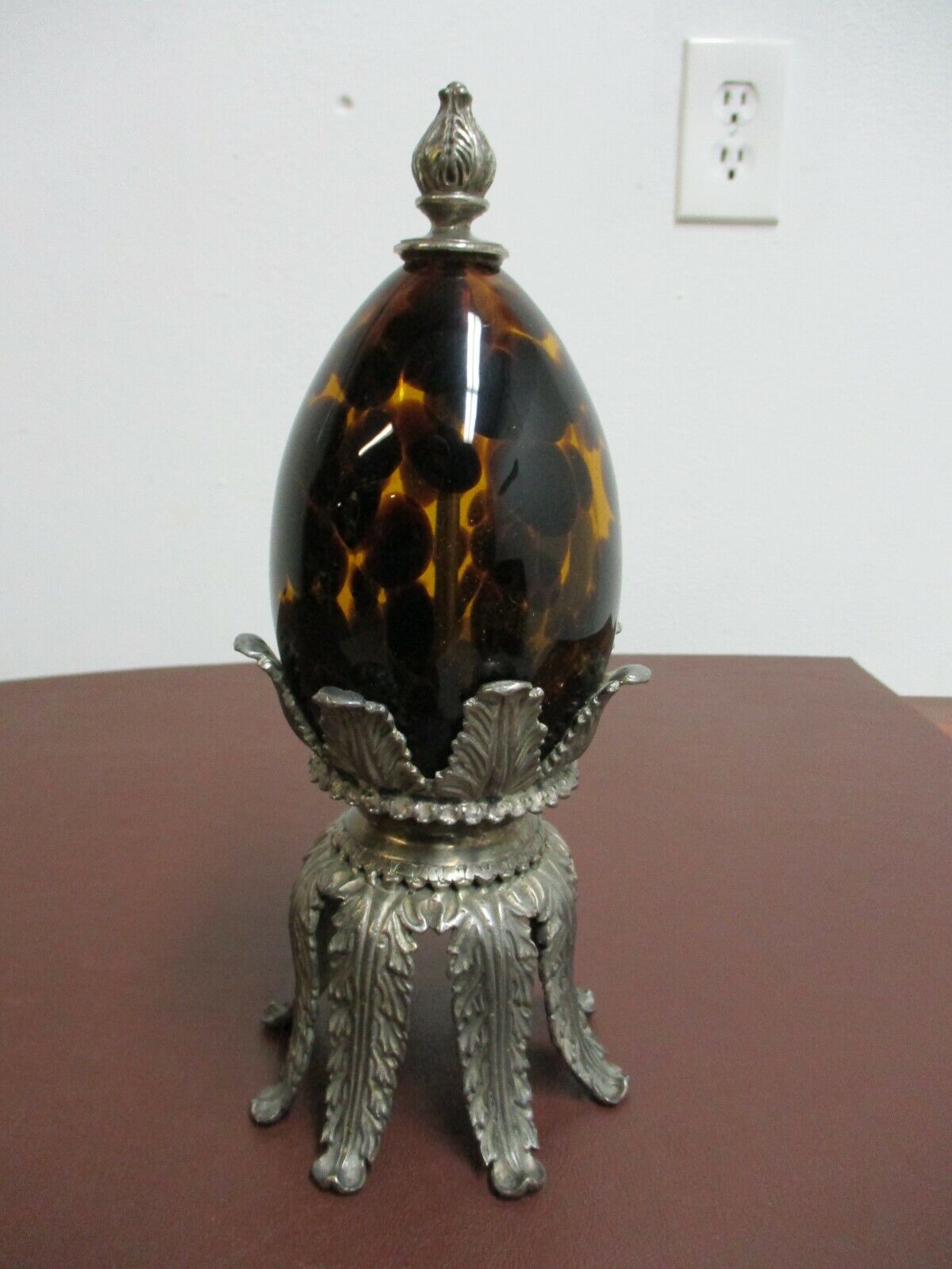 Maitland Smith Murano Glass Brass Filigree Sculpture Statue urn Italian regency