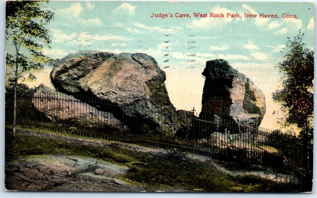 Postcard - Judge\'s Cave, West Rock Park, New Haven, Connecticut, USA