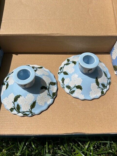 Rifle Paper Co. X Target 2 Hydrangea Ceramic Candle Holders -Sold Out in Stores