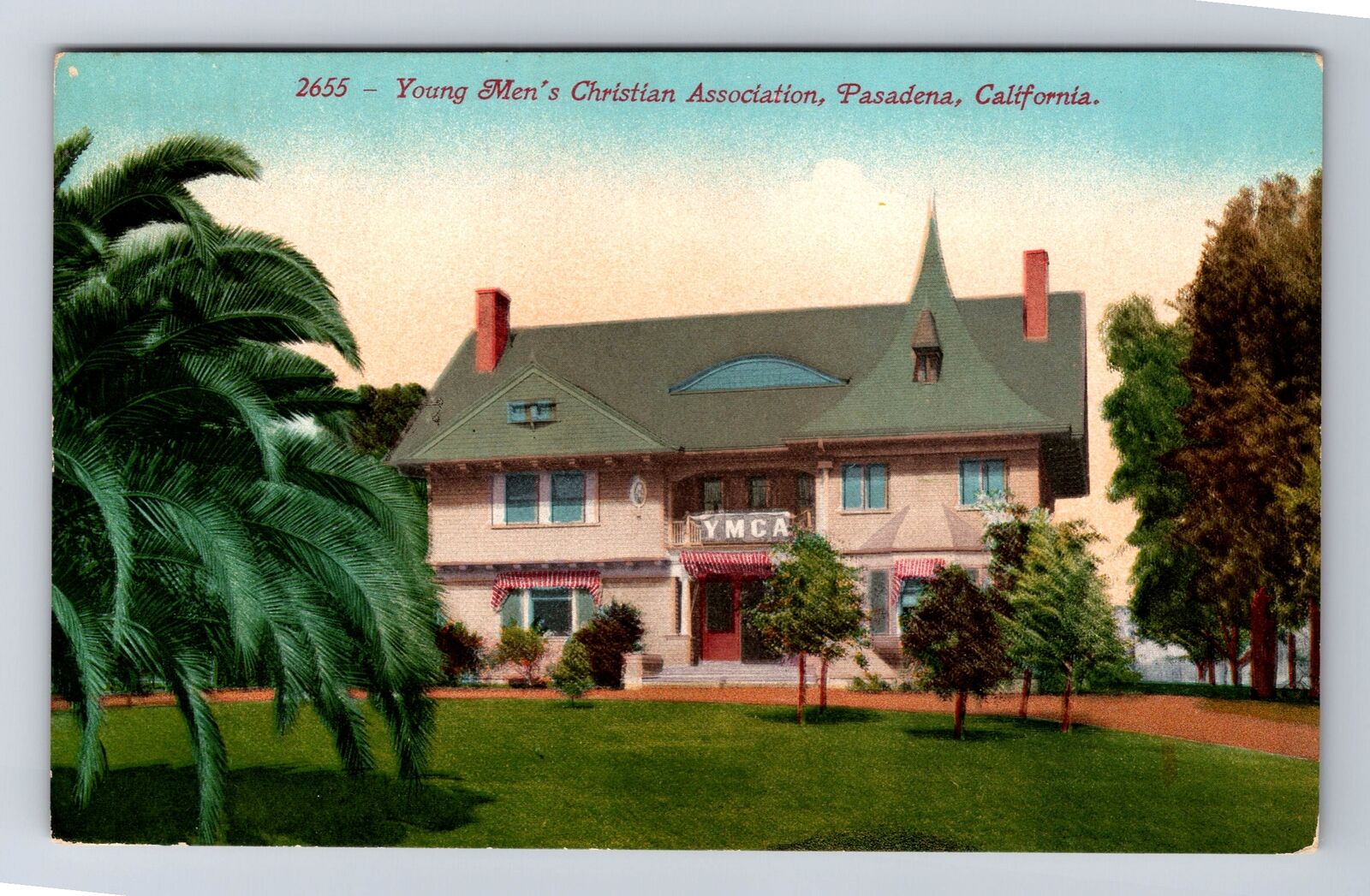 Pasadena CA-California, Young Men's Christian Association, Vintage Postcard