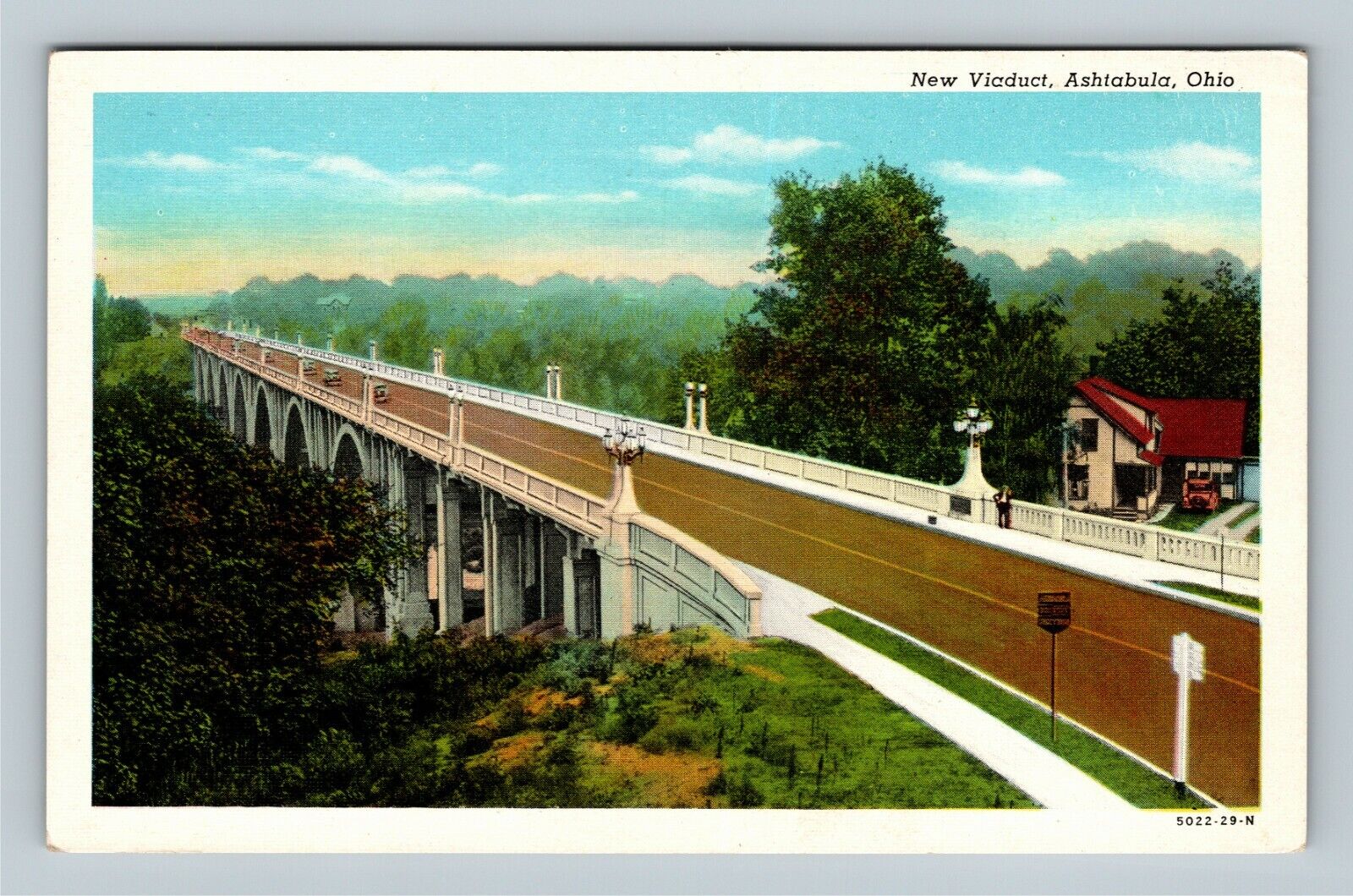 Ashtabula OH, New Viaduct, Ohio Vintage Postcard