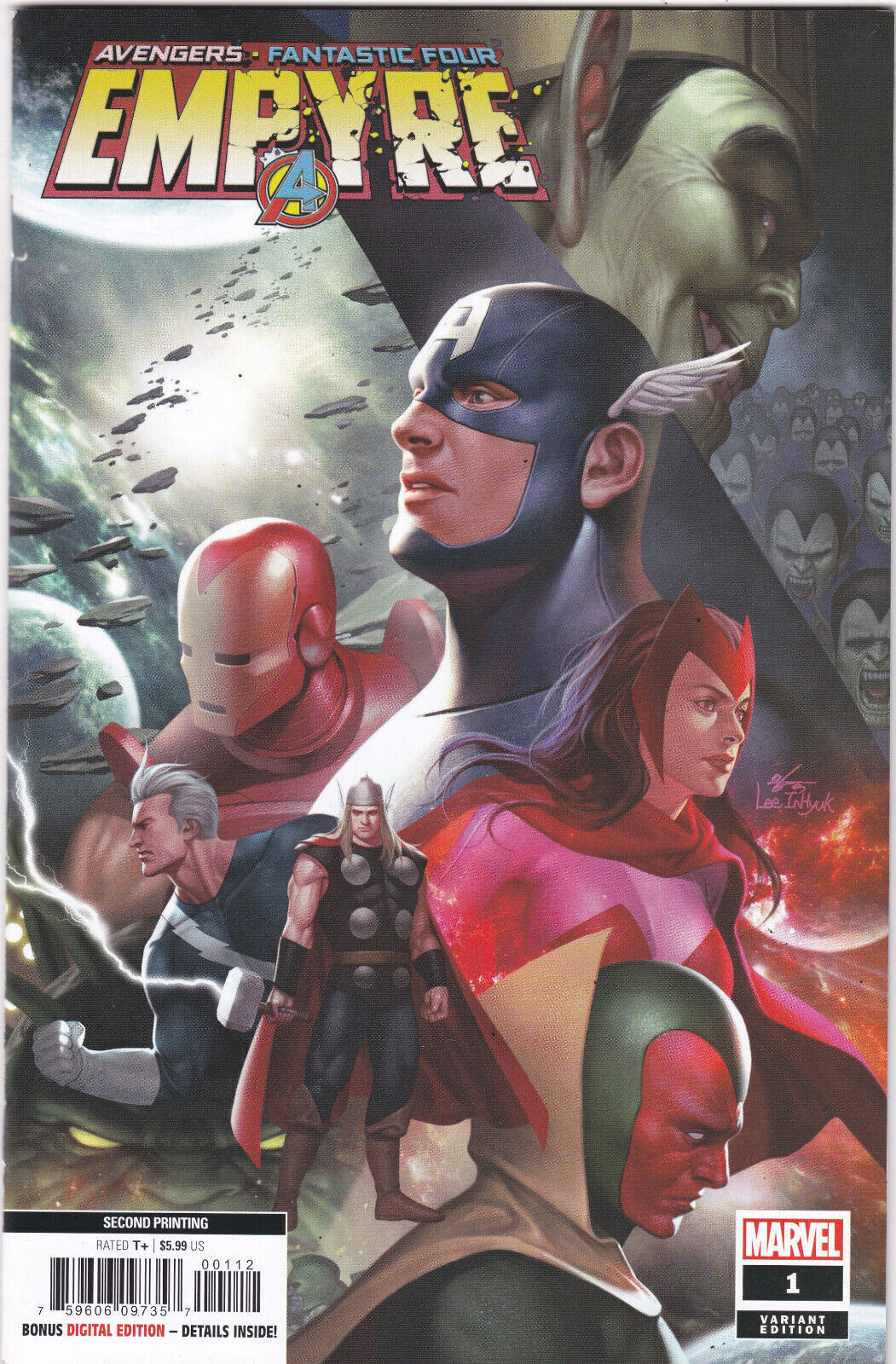 Empyre #1 Avengers Fantastic Four Marvel 2020  Inhyuk Lee Variant 2d Print
