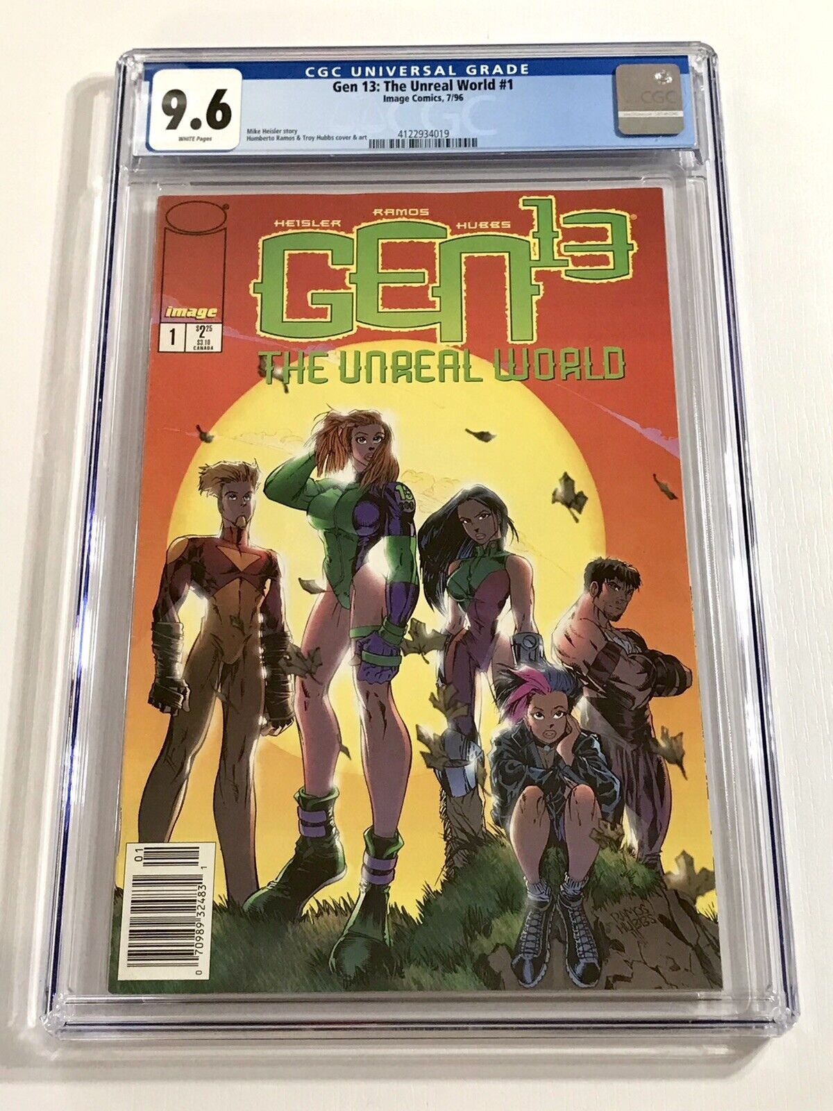 1996 Image Gen 13 The Unreal World #1 RARE NEWSSTAND VARIANT CGC 9.6 WP
