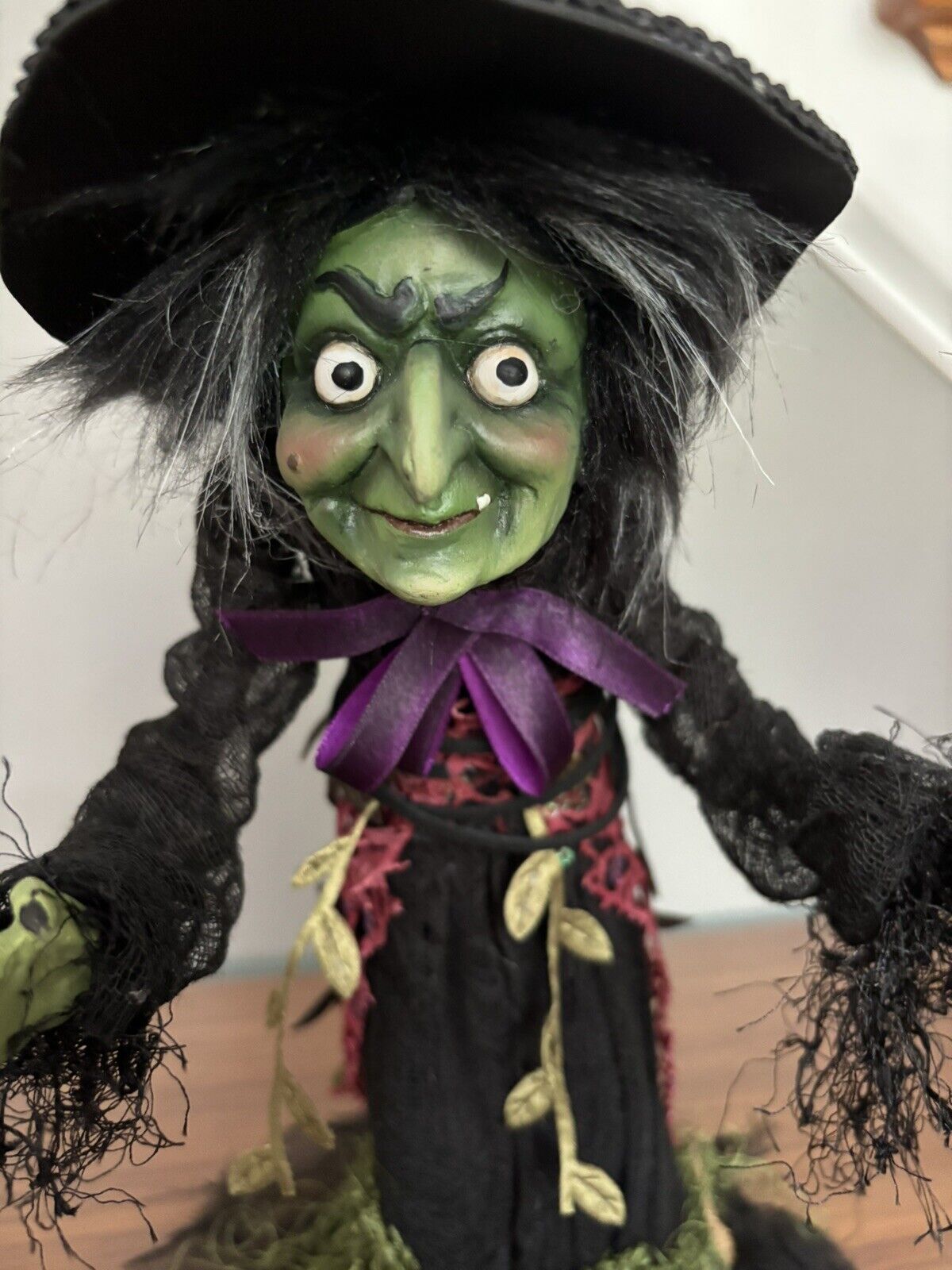 Retired Midnight Witch Figure Katherine’s Collection Halloween NOS