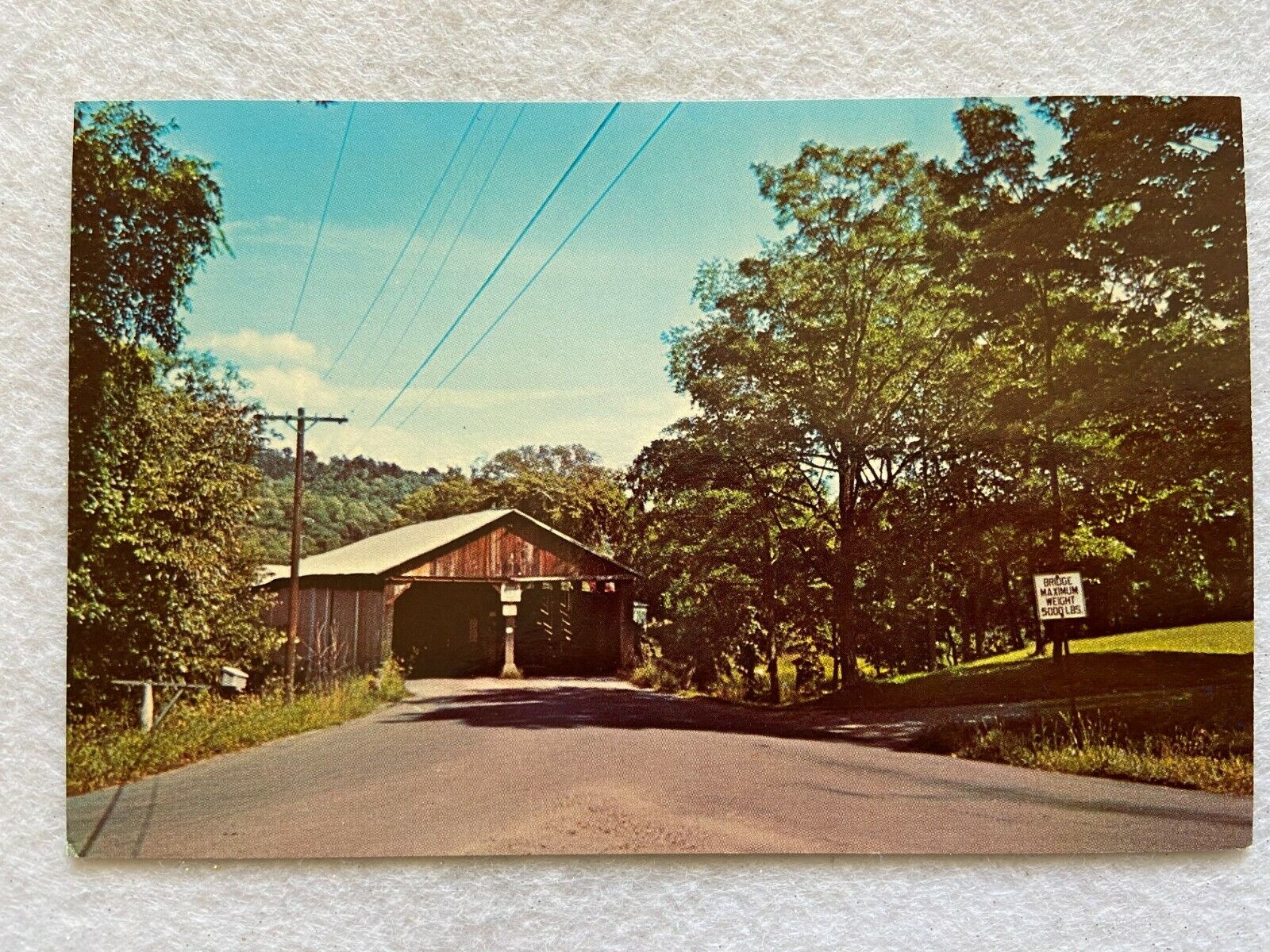 Pulpmill Covered Bridge, Middlebury, Vermont VIntage Postcard