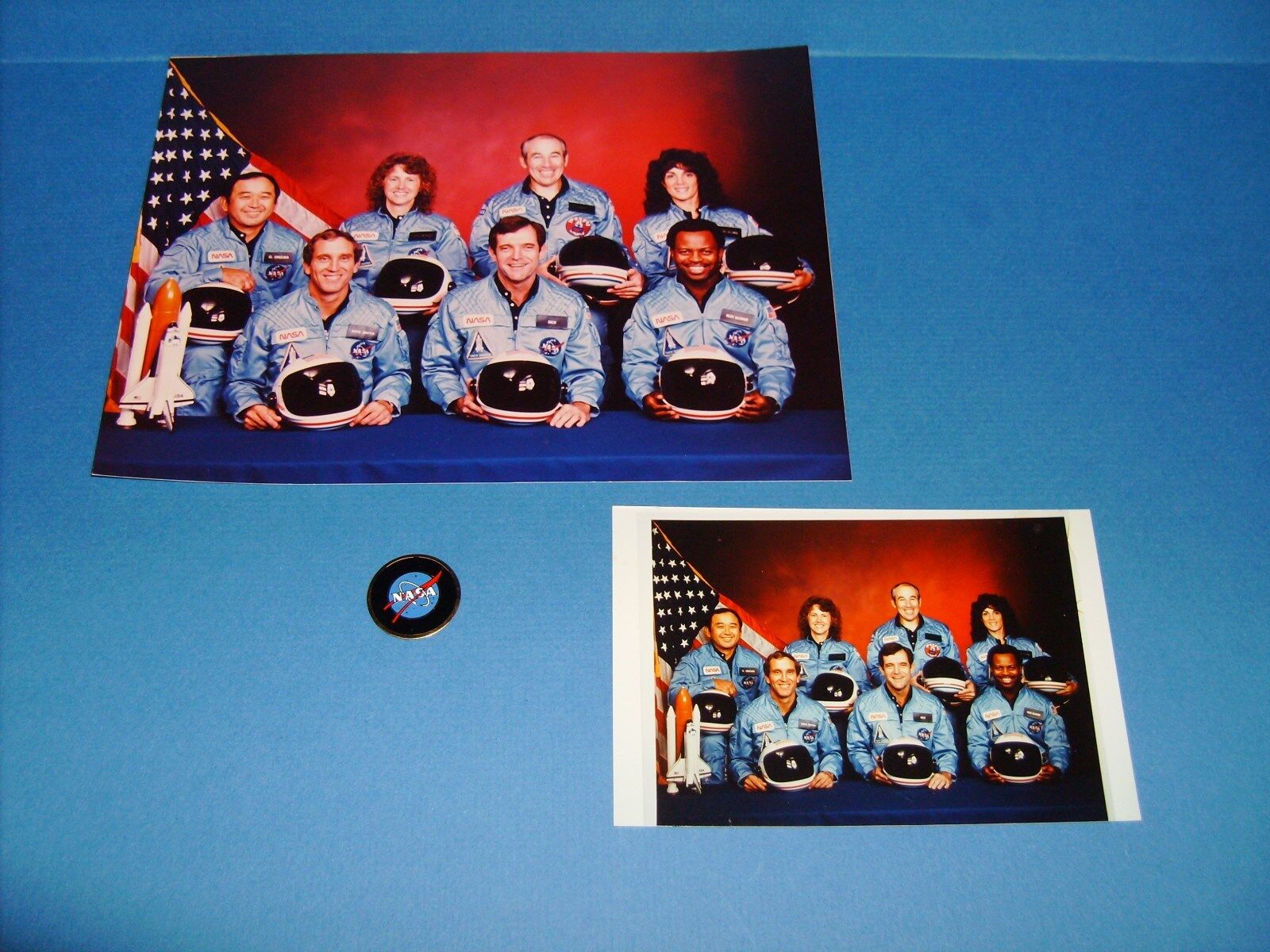 NASA SPACE SHUTTLE STS-51 L CHALLENGER FALLEN HEROES CREW PHOTO KODAK MFG.PAPER