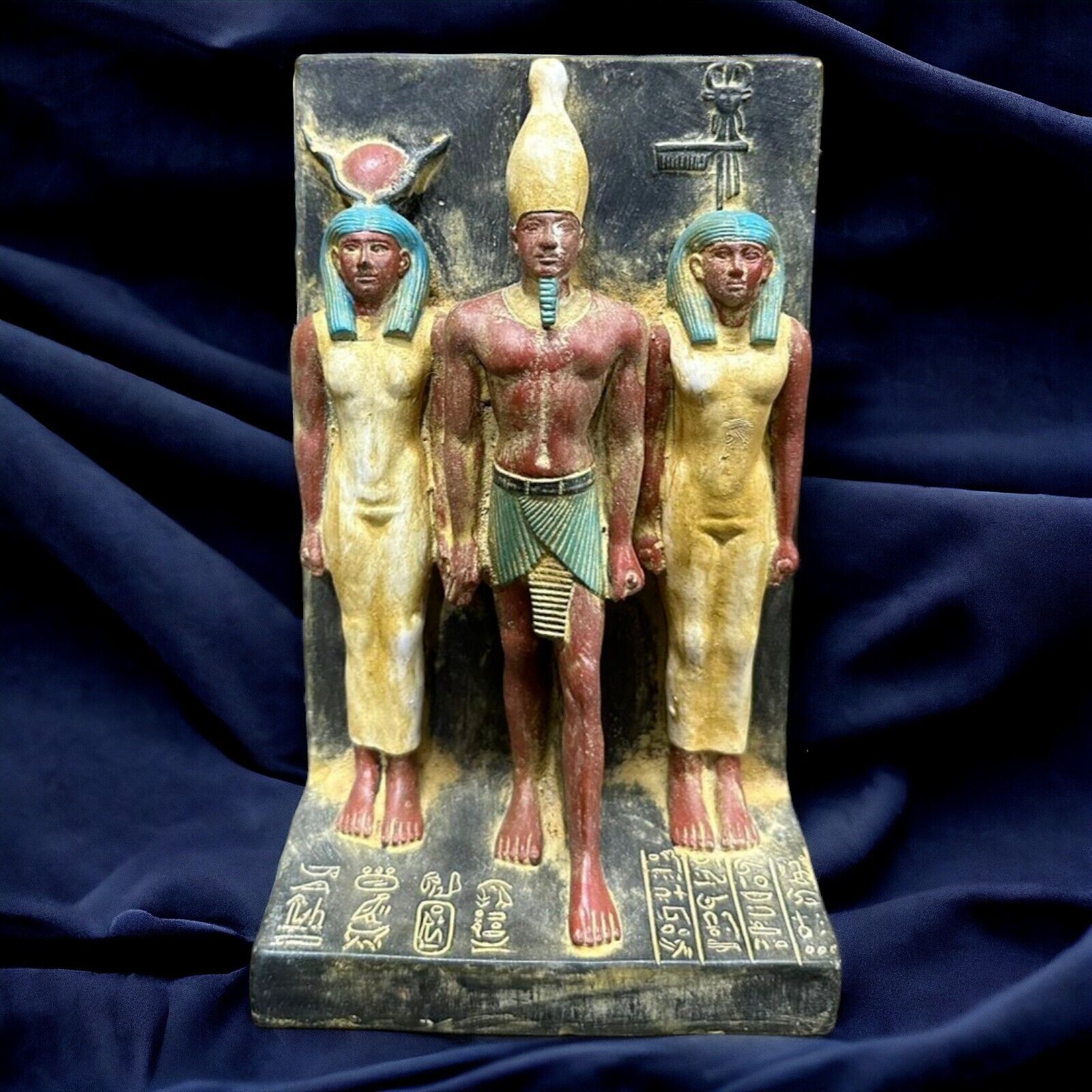 Rare Ancient Egyptian Statues Amun Ra, Hathor, Seshat Egyptian Pharaonic BC