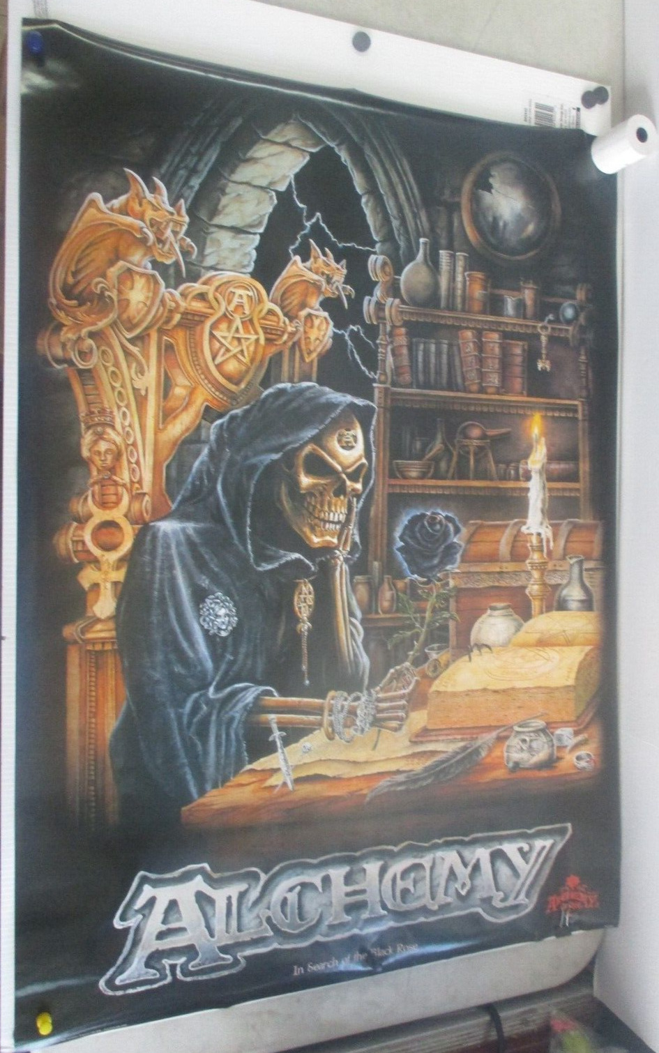 ROLLED 1998 PYRAMID ALCHEMY ENGLAND GOTHIC BLACK ROSE 24X34 POSTER #7030