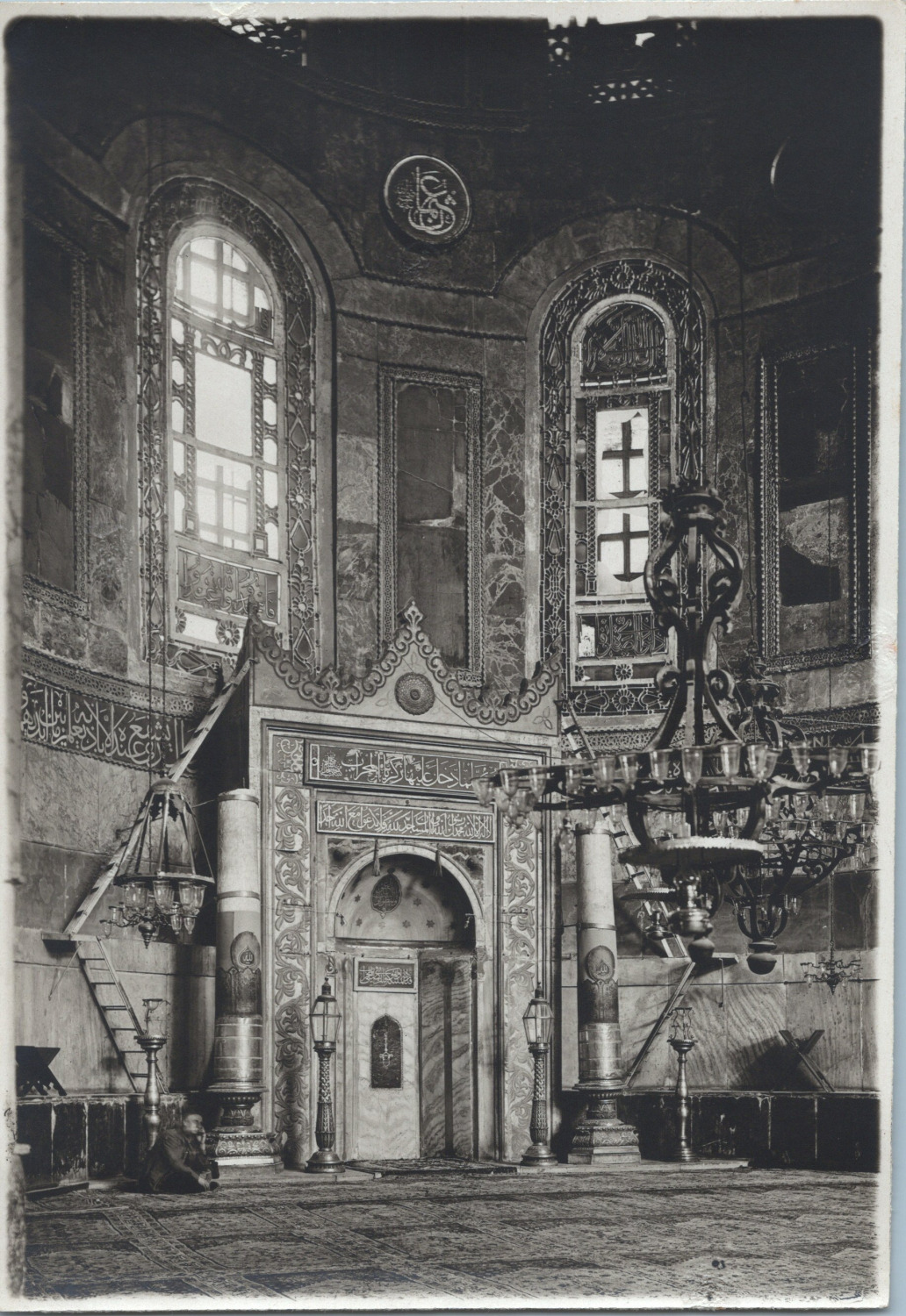Constantinople, Hagia Sophia Interior, Vintage Print, 1919 Vintage Print