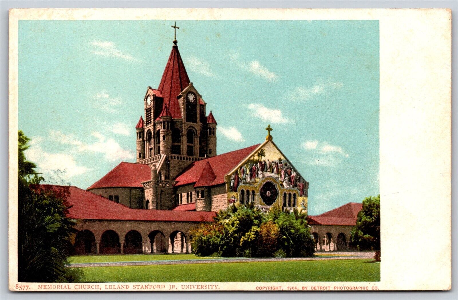 Postcard Memorial Church, Leland Stanford Jr. University, California c1904 T153