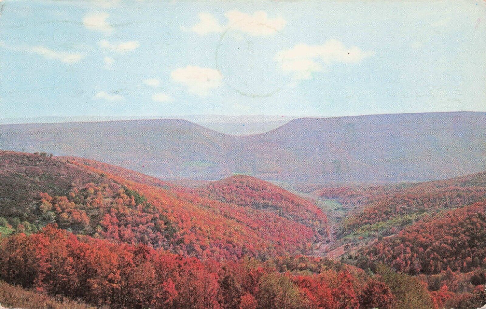 Postcard The Saddle viewed from US 50 on Allegheny Front c1978