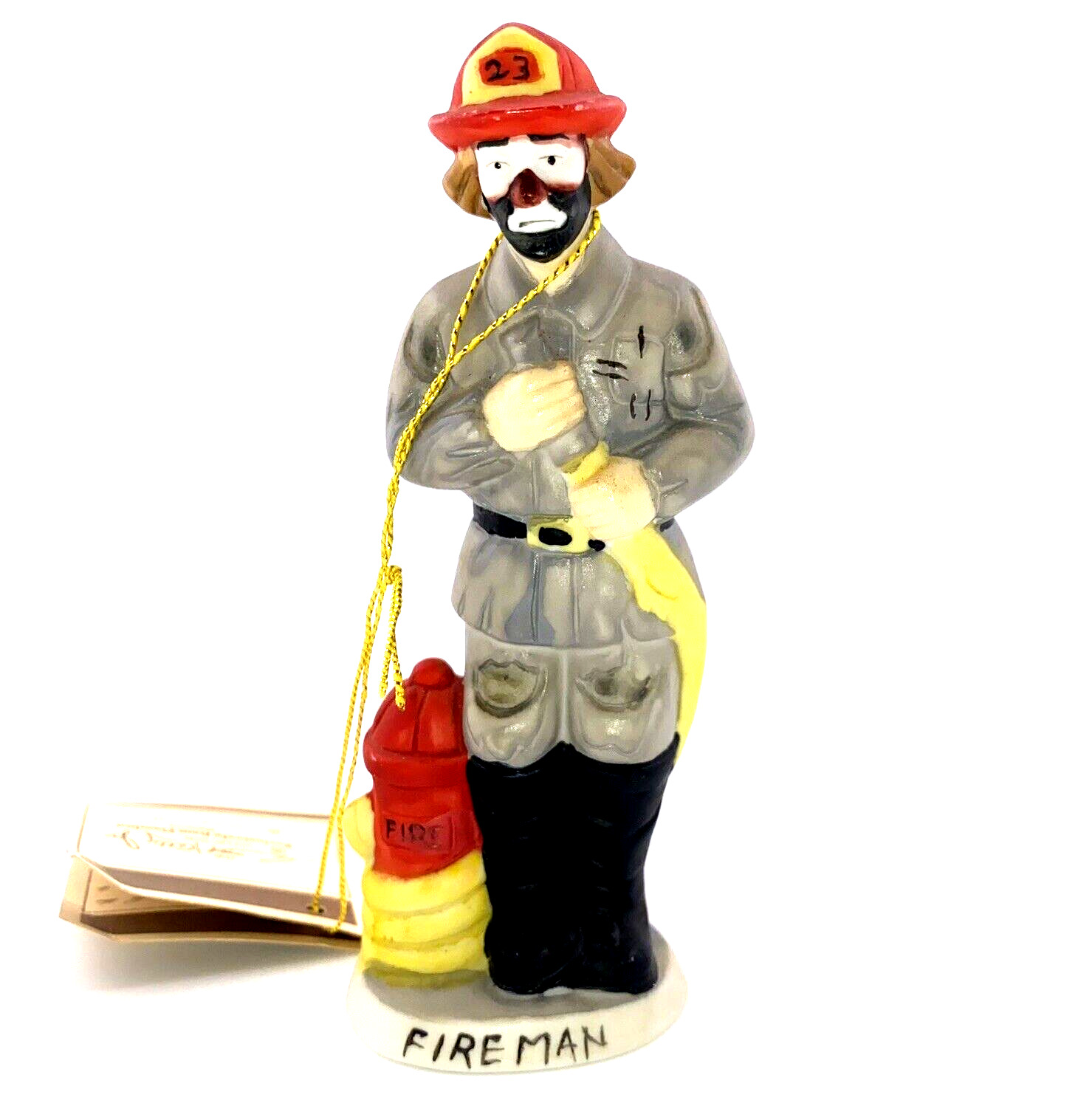 Emmett Kelly Jr Hobo Clown Fireman Flambro 1984 4.5\