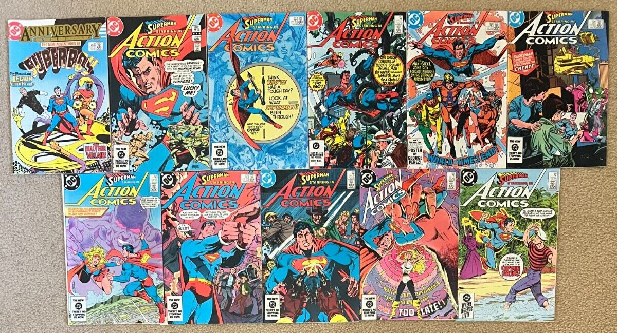 Lot of 11 DC Comics: Superman from 1983, 1984, 1985