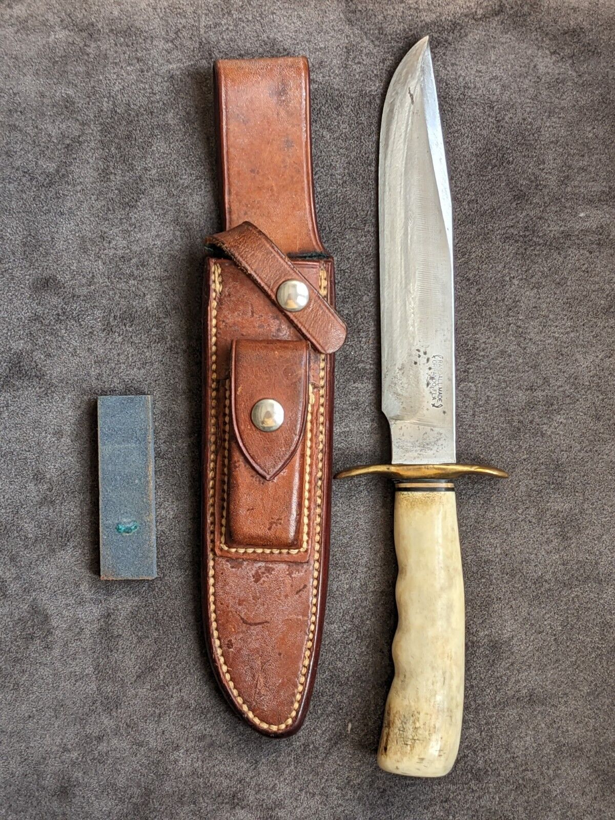 Very Rare Early 1960s (Maybe Late 50s) Antler/Stag Fighter Knife, Finger grooves