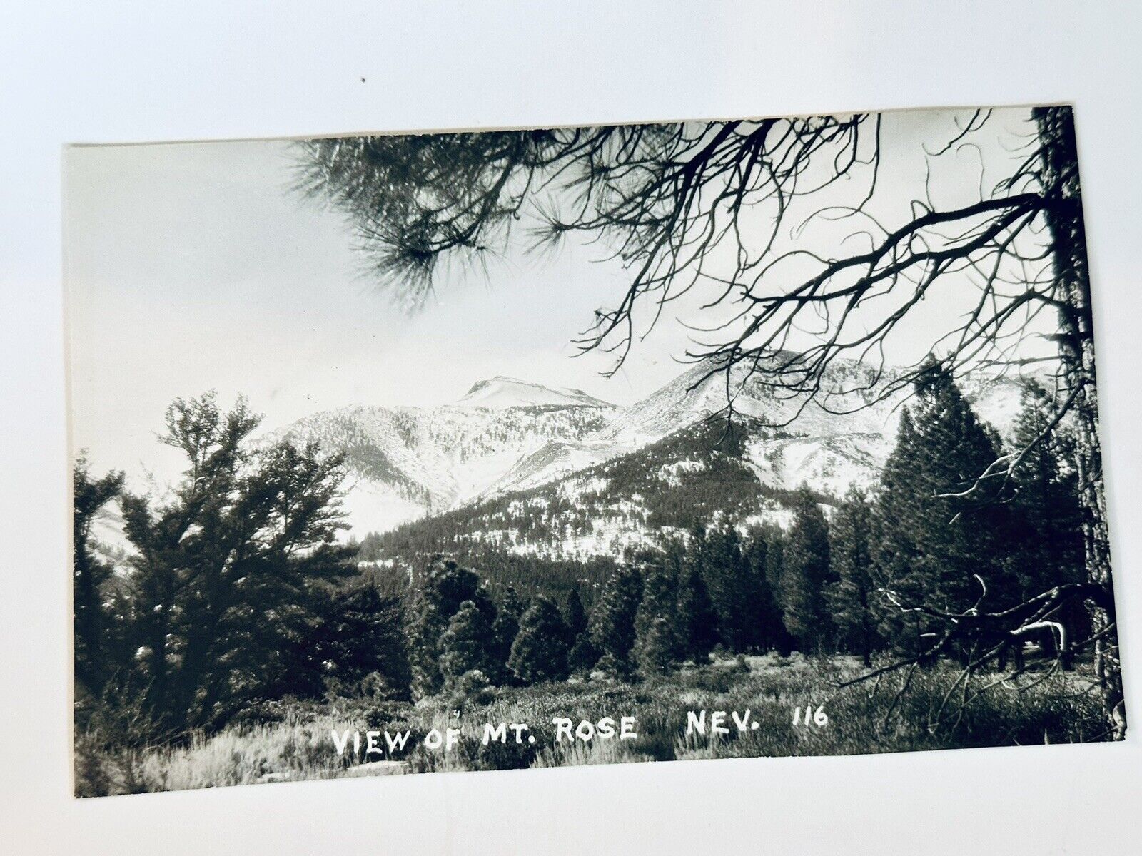 RPPC View of MT. ROSE Nevada Lake Tahoe Photo Postcard #137