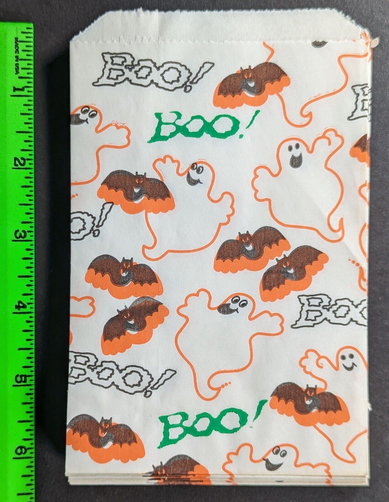 Vintage (Lot of 20) Halloween Ghost Bat Boo Paper Candy Bag