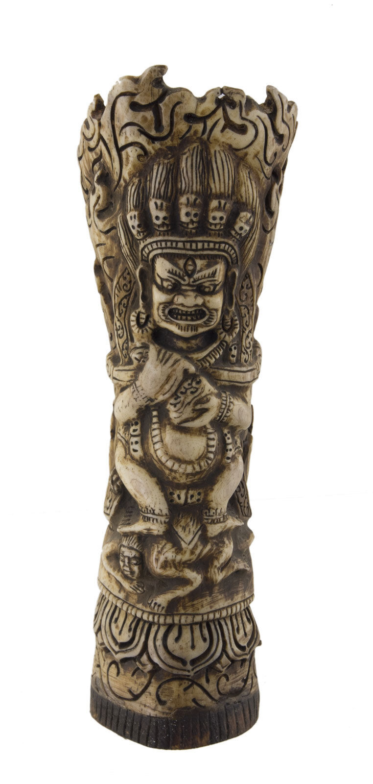 Antique - Tibetan Seal - Buddhist - Mahakala - Altar Vase - 25954
