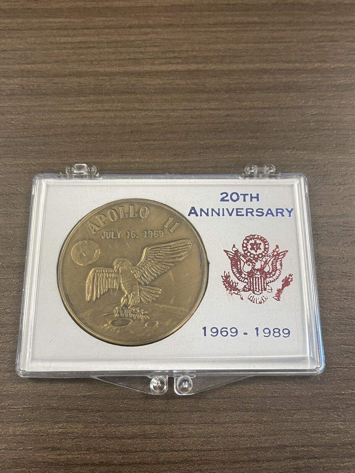 Apollo 11 20th Anniversary 1969-1989 Coin Kennedy Space Center