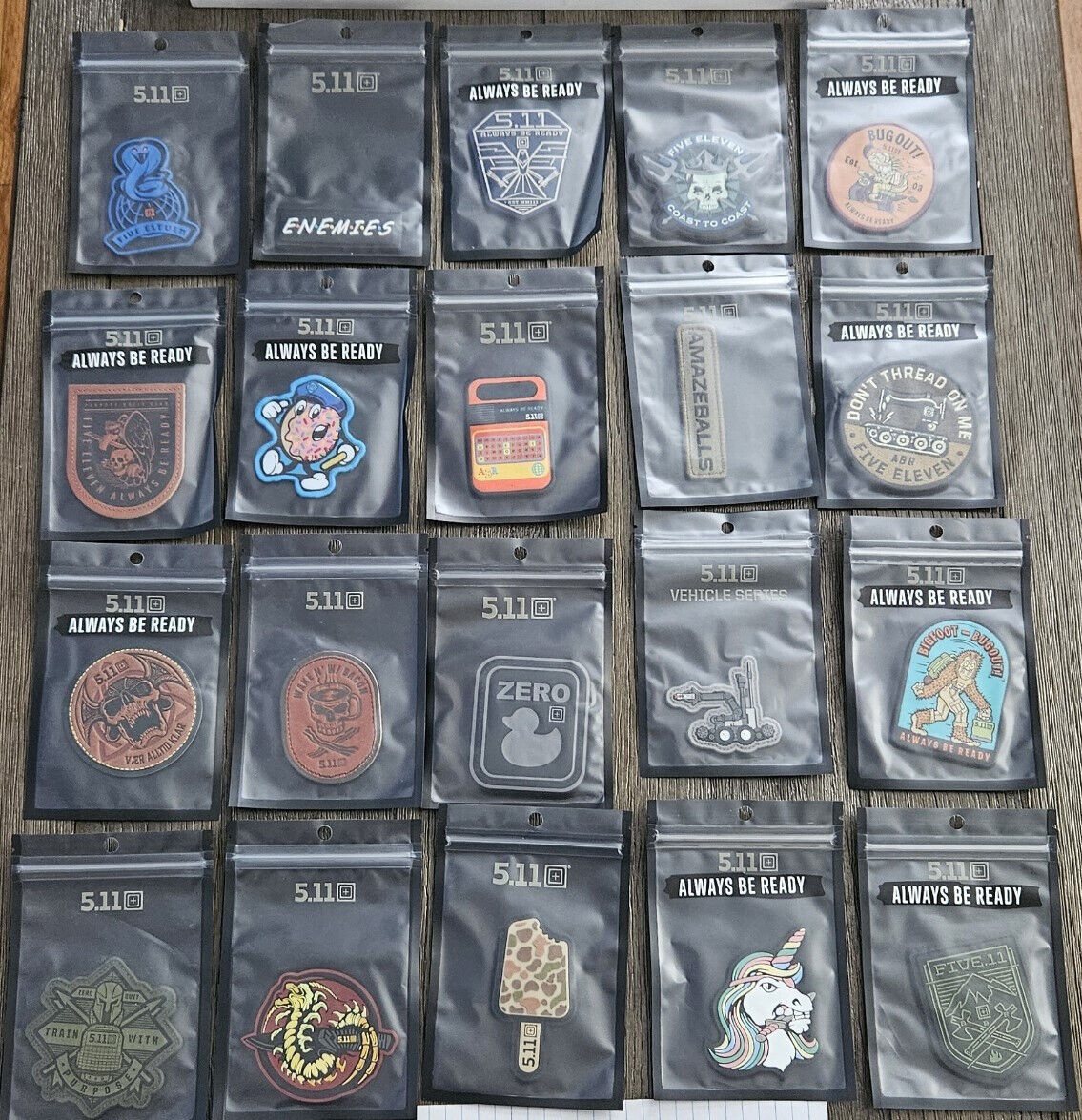 New 5.11 Tactical Patches - 20 Patches - High-Quality Embroidered Designs