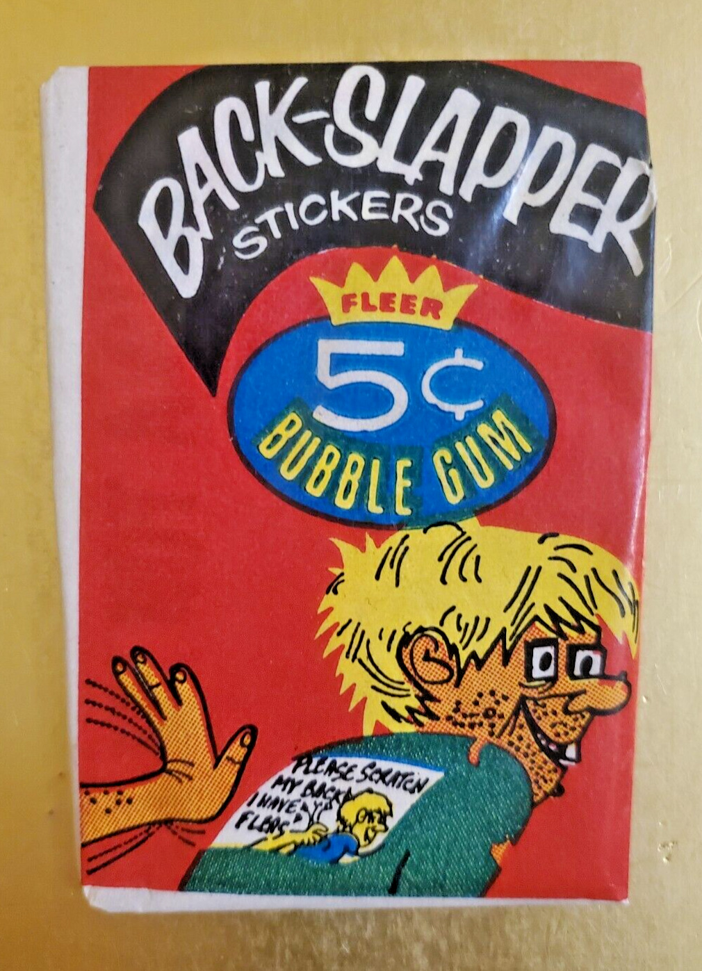 1967 Fleer Back Slapper Stickers Wax Pack / Original Factory Sealed With Gum 