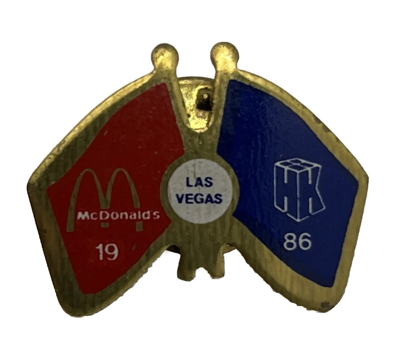 McDonald’s Las Vegas Nevada Employee Crew Golden Arches Enamel Lapel Hat Pin