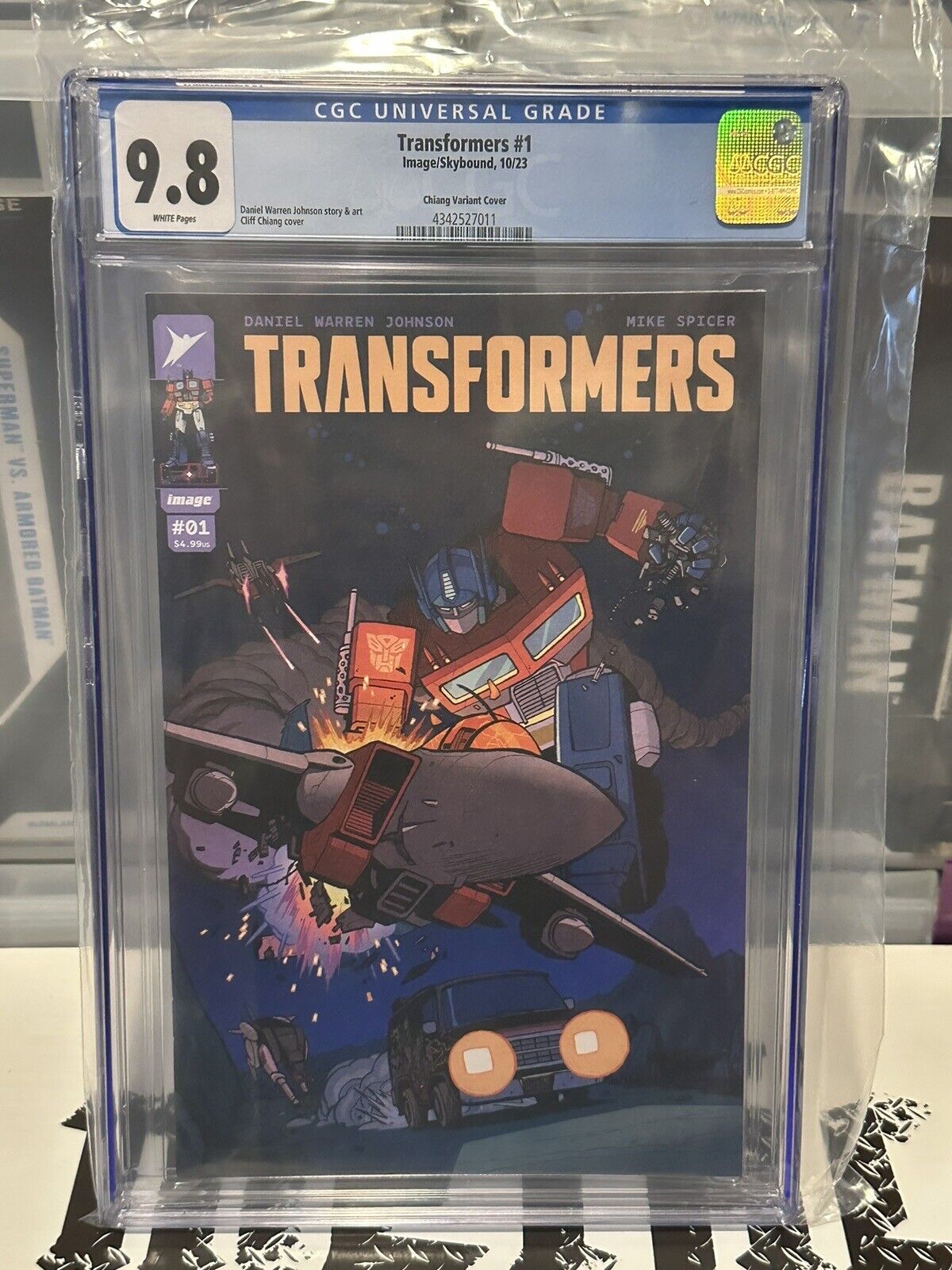 Transformers #1 CGC 1:25 Cliff Chang Variant Cover Starscream Optimus Prime New
