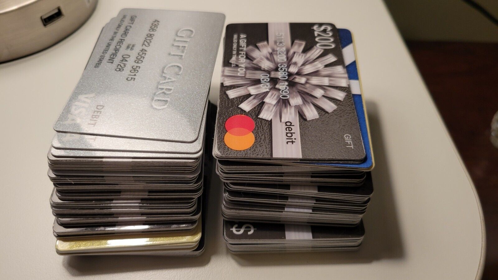 Lot Of 50 MC Debit Gift Cards (ZERO BALANCE) Bulk Empty No Value
