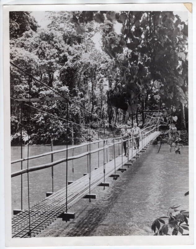 1943 Seabees Built Foot Bridge Over Matanikau River Guardalcanal News Photo