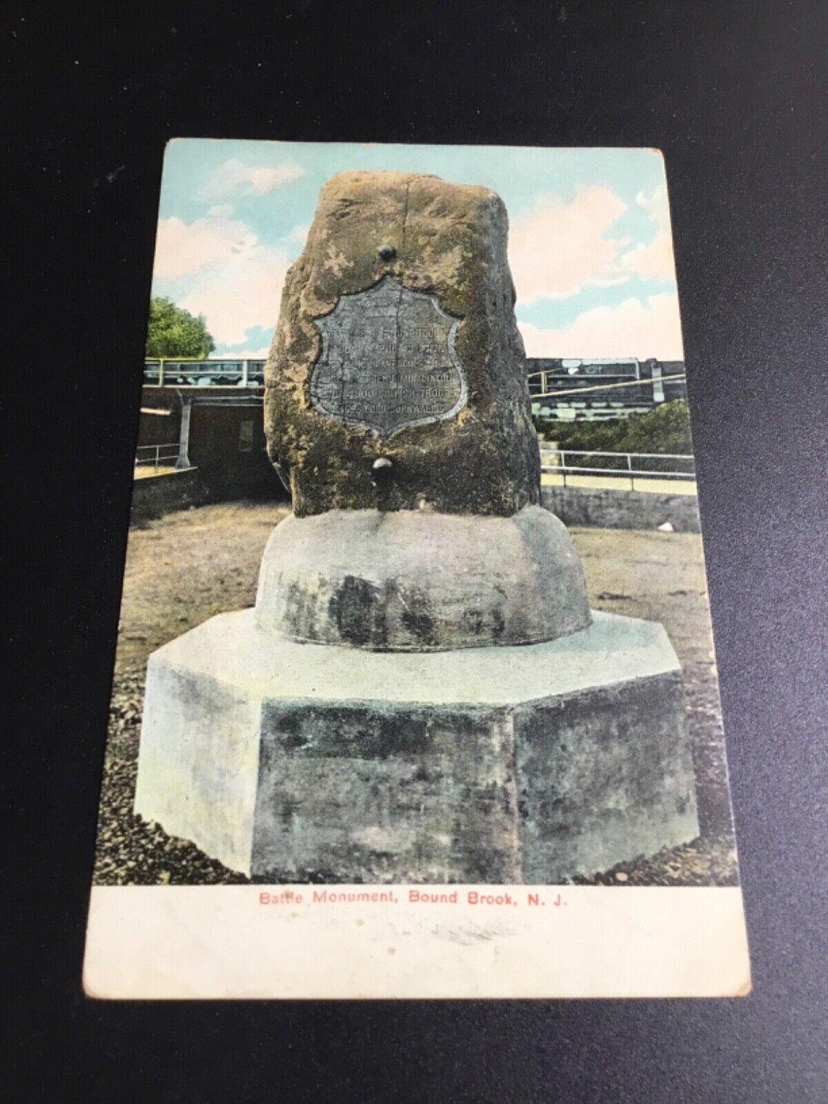 Bound Brook, NJ Postcard - Battle Monument 2849