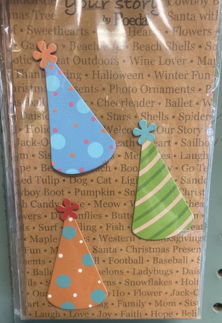 Embellish Your Story By Roeda Party Hat Magnets (set of 3)