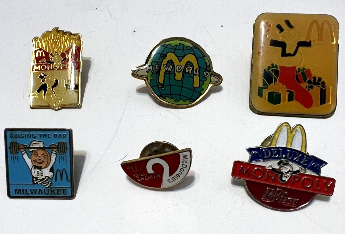 McDonald\'s Pins McWorld Monopoly 6 Mo Raising the Bar Milwaukee 6 Pins/Badges