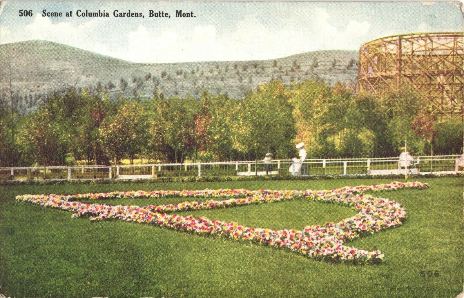 BUTTE, MT, COLUMBIA GARDENS antique picture postcard MONTANA c1910
